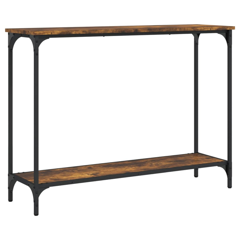 Wandtafel 101x30,5x75 cm bewerkt hout gerookt eikenkleurig MeubelReus