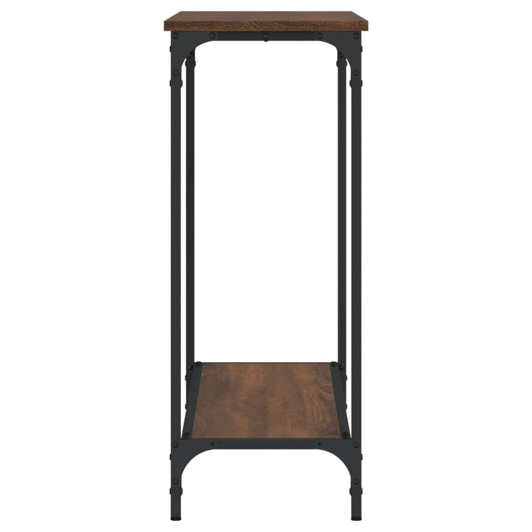 Wandtafel 101x30,5x75 cm bewerkt hout bruineikenkleurig MeubelReus