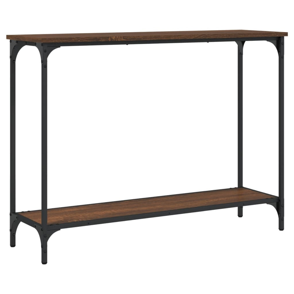 Wandtafel 101x30,5x75 cm bewerkt hout bruineikenkleurig MeubelReus