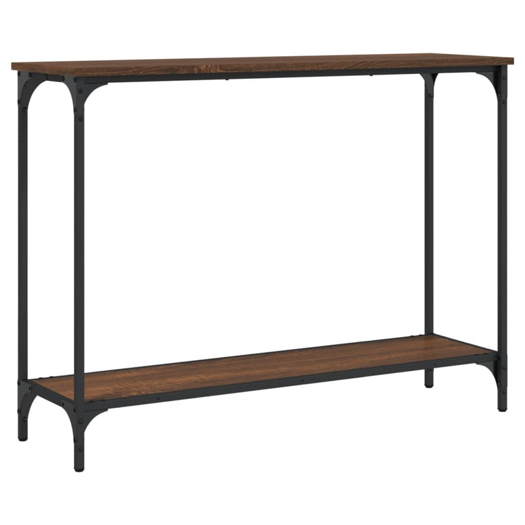 Wandtafel 101x30,5x75 cm bewerkt hout bruineikenkleurig MeubelReus