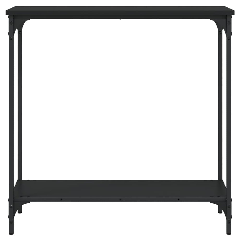 Wandtafel 75x30,5x75 cm bewerkt hout zwart MeubelReus