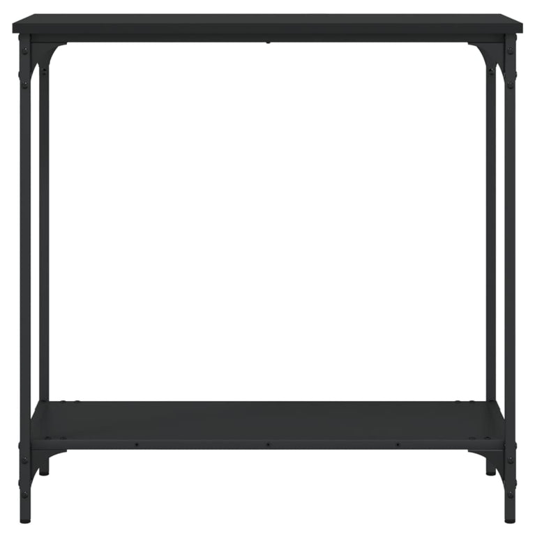 Wandtafel 75x30,5x75 cm bewerkt hout zwart MeubelReus