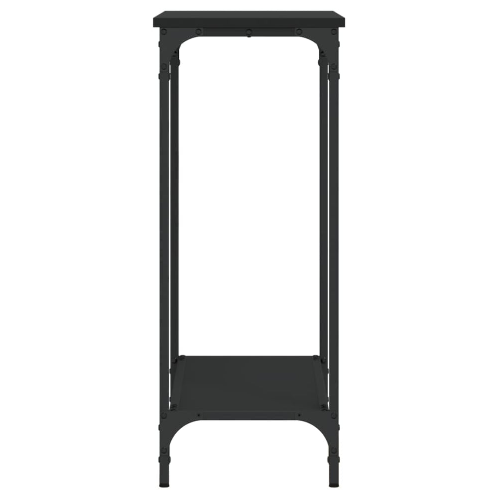 Wandtafel 75x30,5x75 cm bewerkt hout zwart MeubelReus