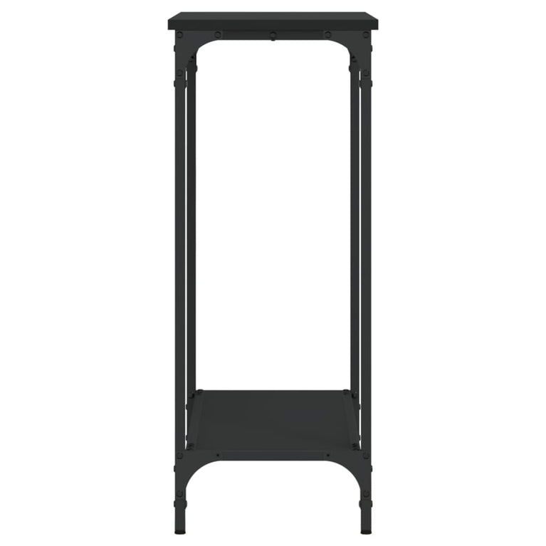 Wandtafel 75x30,5x75 cm bewerkt hout zwart MeubelReus