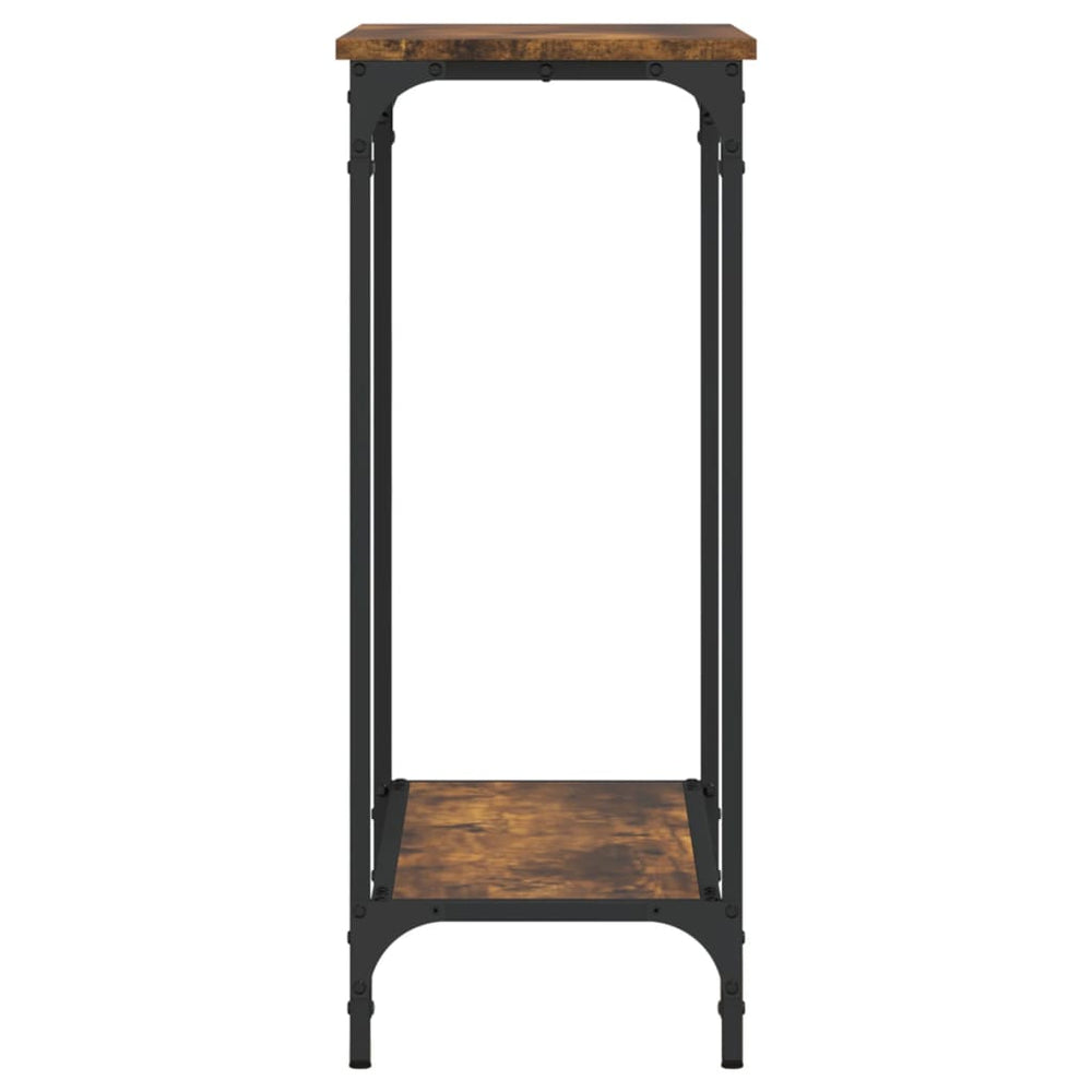 Wandtafel 75x30,5x75 cm bewerkt hout gerookt eikenkleurig MeubelReus