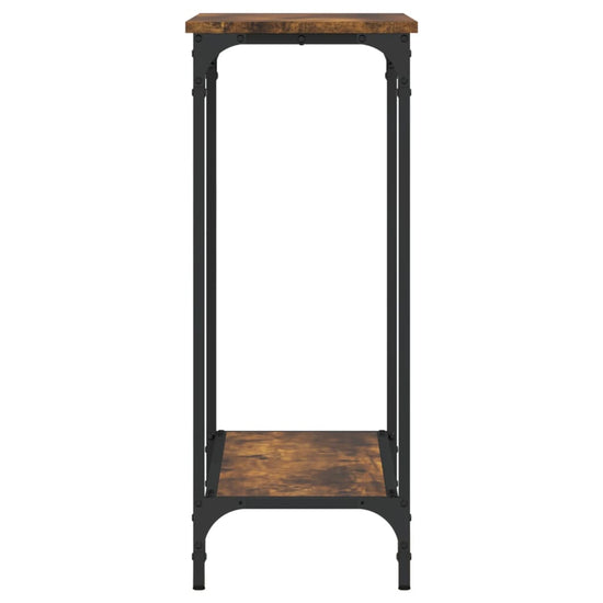 Wandtafel 75x30,5x75 cm bewerkt hout gerookt eikenkleurig MeubelReus