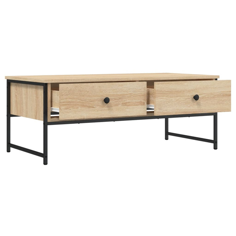 Salontafel 101x49x39,5 cm bewerkt hout sonoma eikenkleurig