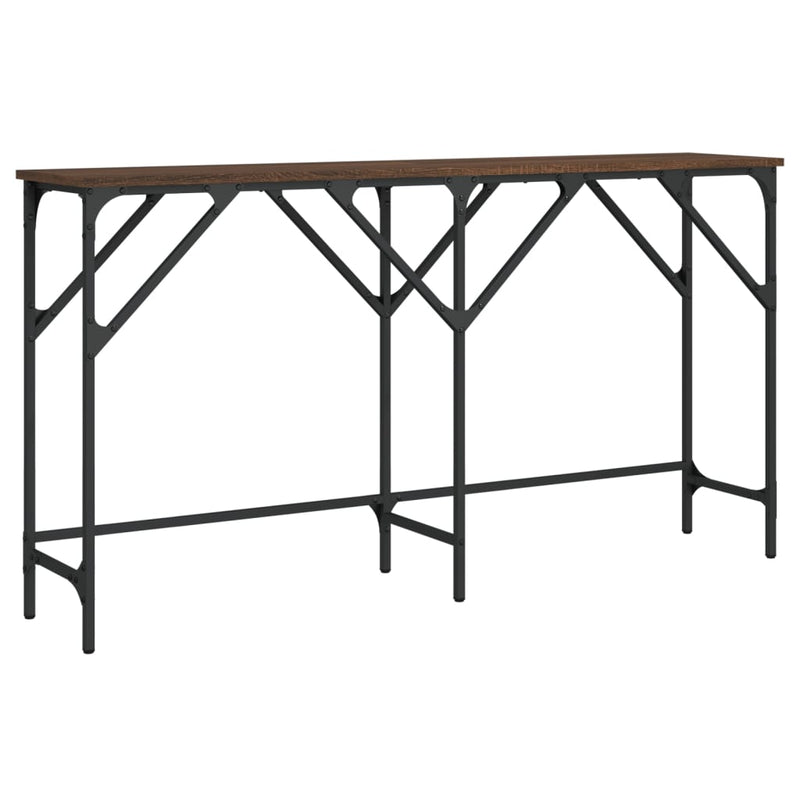 Wandtafel 140x29x75 cm bewerkt hout bruineikenkleurig