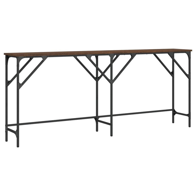 Wandtafel 180x29x75 cm bewerkt hout bruineikenkleurig