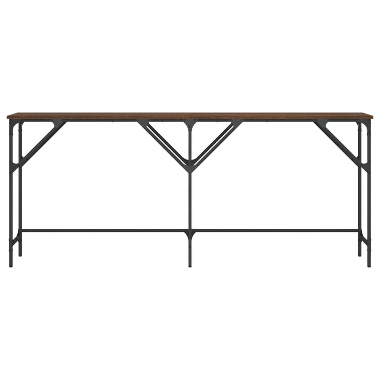 Wandtafel 180x29x75 cm bewerkt hout bruineikenkleurig