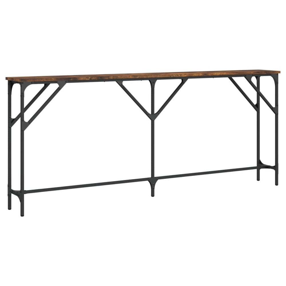 Wandtafel 180x23x75 cm bewerkt hout gerookt eikenkleurig MeubelReus