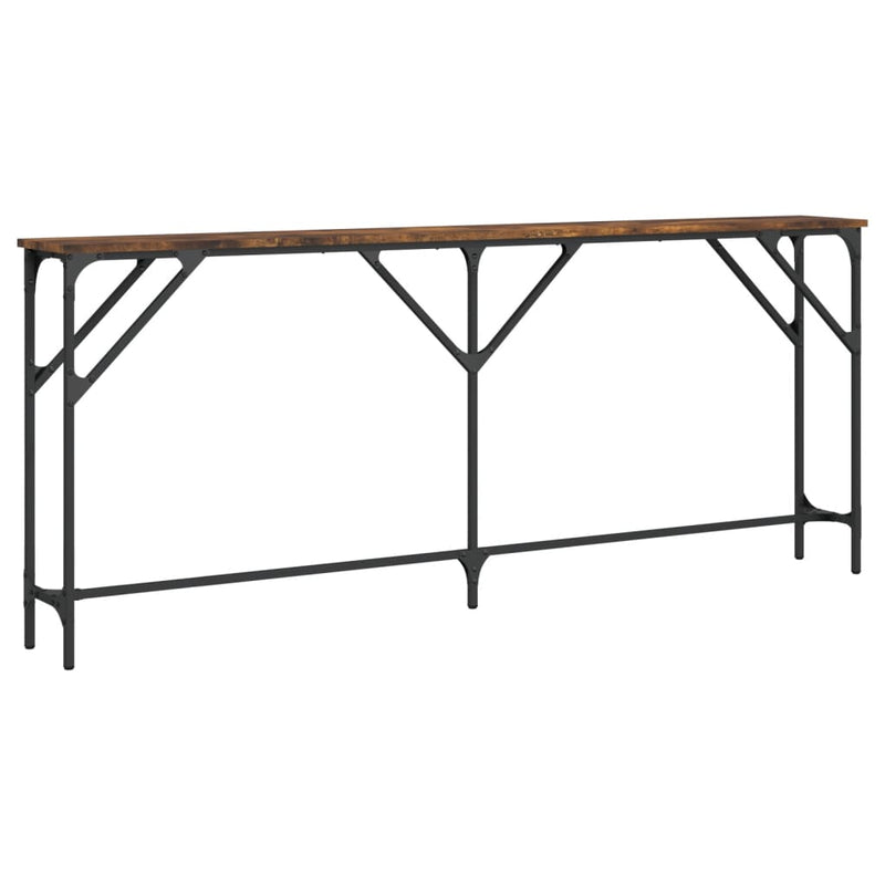 Wandtafel 180x23x75 cm bewerkt hout gerookt eikenkleurig MeubelReus