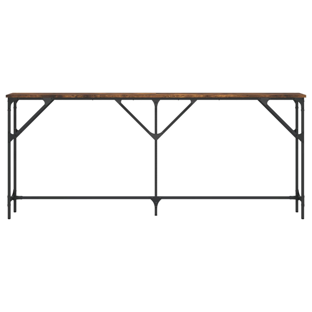 Wandtafel 180x23x75 cm bewerkt hout gerookt eikenkleurig MeubelReus