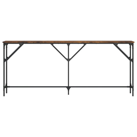 Wandtafel 180x23x75 cm bewerkt hout gerookt eikenkleurig MeubelReus