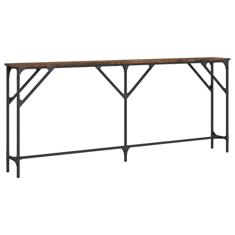Wandtafel 180x23x75 cm bewerkt hout gerookt eikenkleurig MeubelReus