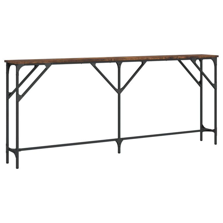 Wandtafel 180x23x75 cm bewerkt hout gerookt eikenkleurig MeubelReus