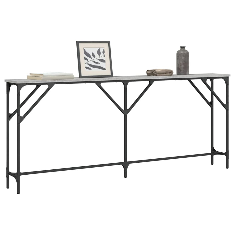 Wandtafel 180x23x75 cm bewerkt hout grijs sonoma eikenkleurig MeubelReus