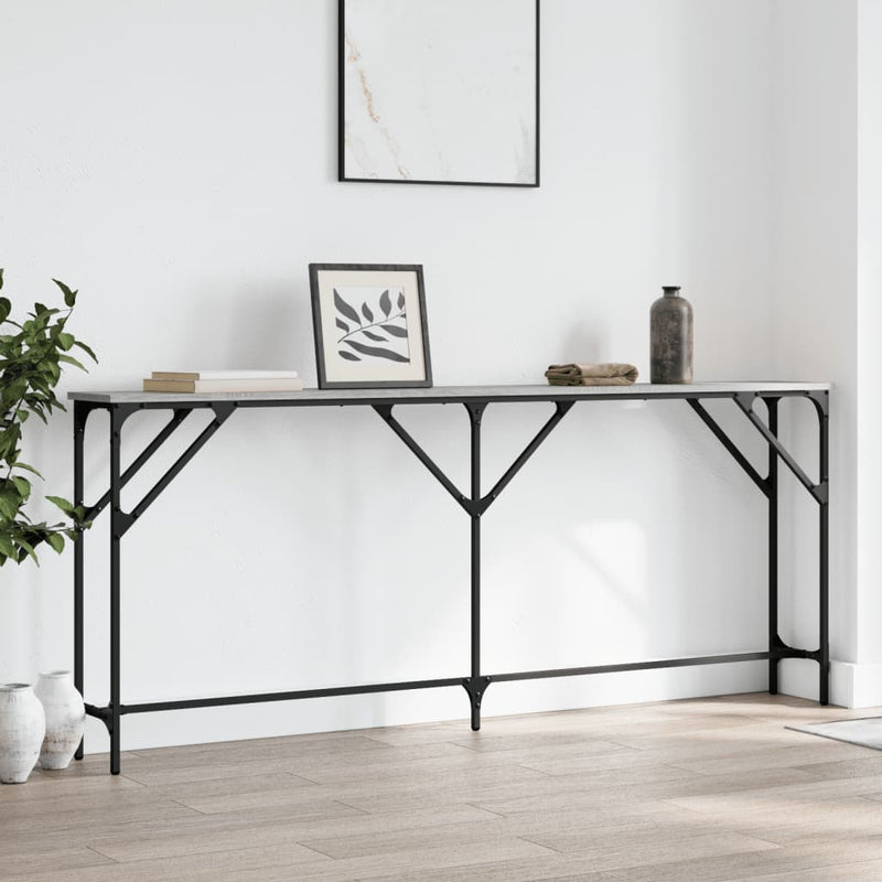Wandtafel 180x23x75 cm bewerkt hout grijs sonoma eikenkleurig MeubelReus
