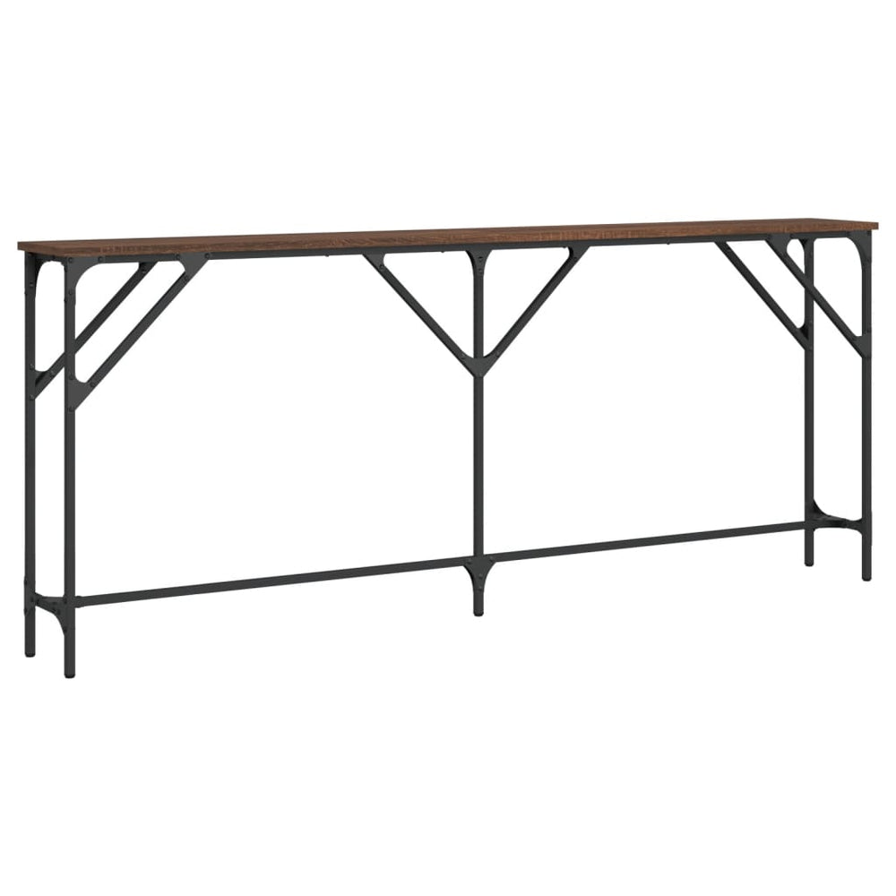 Wandtafel 180x23x75 cm bewerkt hout bruineikenkleurig MeubelReus