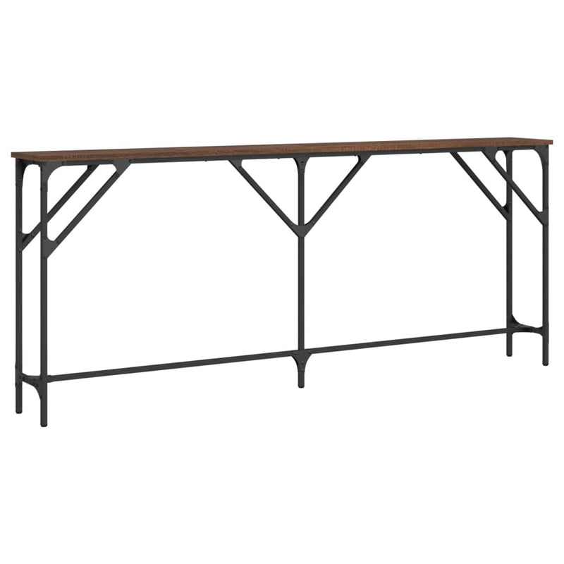 Wandtafel 180x23x75 cm bewerkt hout bruineikenkleurig MeubelReus