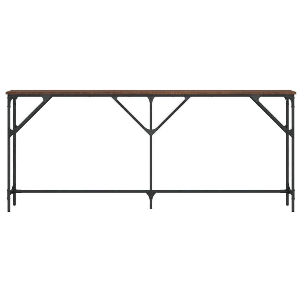 Wandtafel 180x23x75 cm bewerkt hout bruineikenkleurig MeubelReus