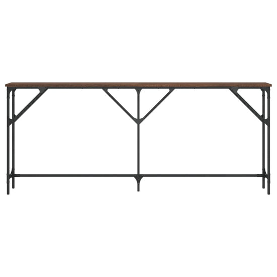 Wandtafel 180x23x75 cm bewerkt hout bruineikenkleurig MeubelReus