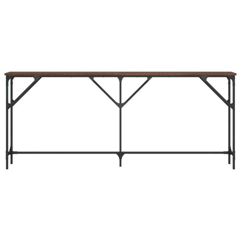 Wandtafel 180x23x75 cm bewerkt hout bruineikenkleurig MeubelReus