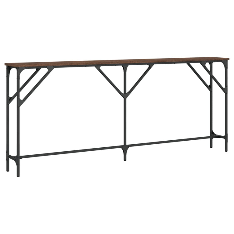 Wandtafel 180x23x75 cm bewerkt hout bruineikenkleurig MeubelReus