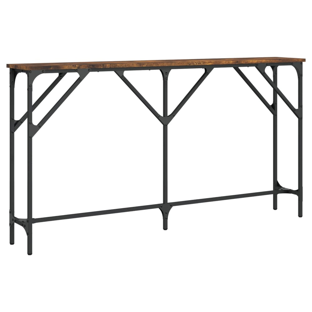 Wandtafel 140x23x75 cm bewerkt hout gerookt eikenkleurig MeubelReus