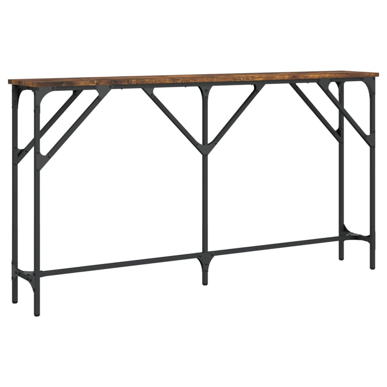 Wandtafel 140x23x75 cm bewerkt hout gerookt eikenkleurig MeubelReus