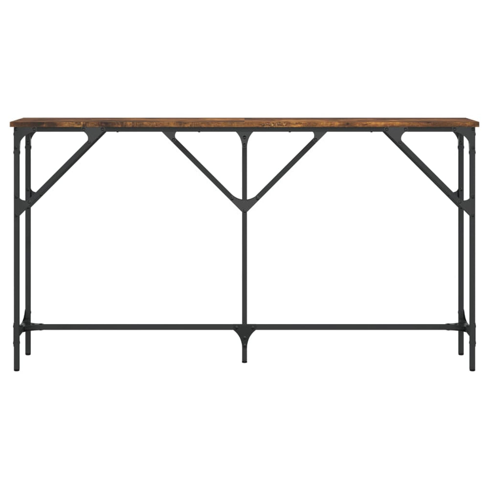 Wandtafel 140x23x75 cm bewerkt hout gerookt eikenkleurig MeubelReus