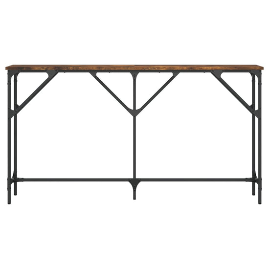 Wandtafel 140x23x75 cm bewerkt hout gerookt eikenkleurig MeubelReus