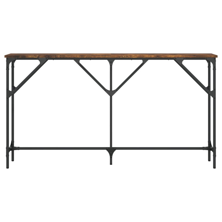 Wandtafel 140x23x75 cm bewerkt hout gerookt eikenkleurig MeubelReus