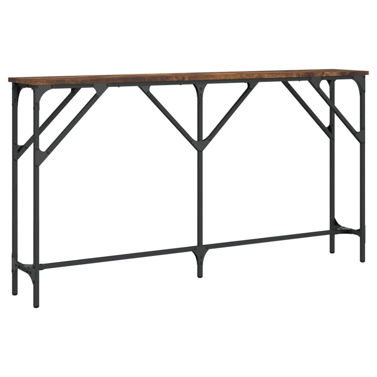 Wandtafel 140x23x75 cm bewerkt hout gerookt eikenkleurig MeubelReus