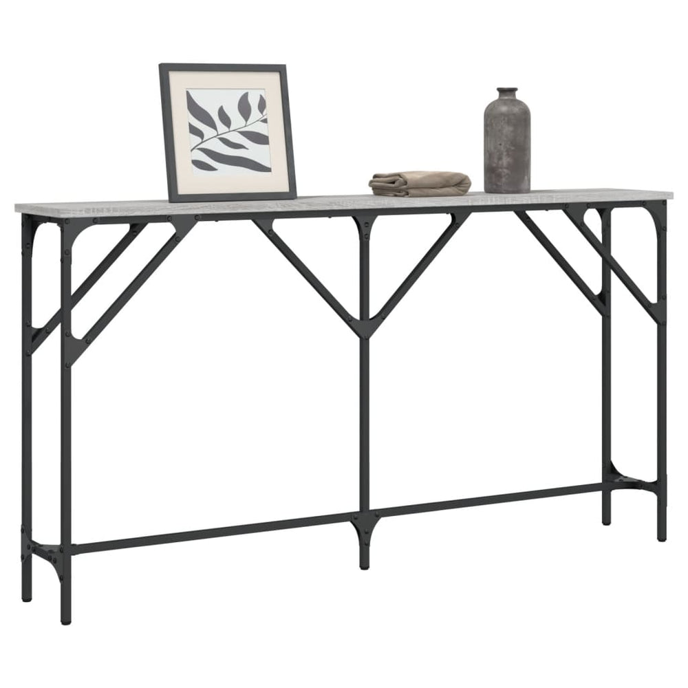 Wandtafel 140x23x75 cm bewerkt hout grijs sonoma MeubelReus