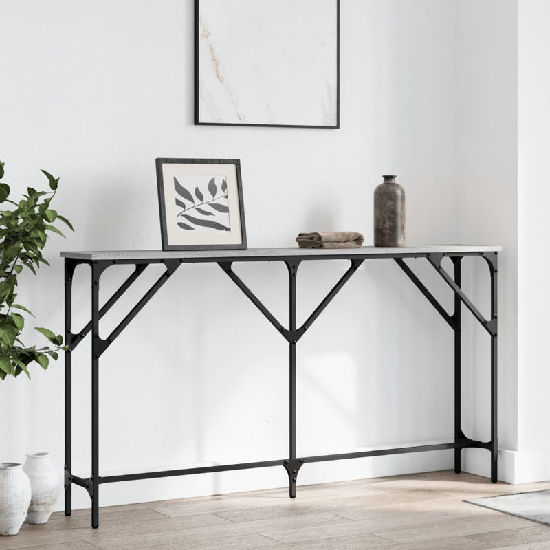 Wandtafel 140x23x75 cm bewerkt hout grijs sonoma MeubelReus