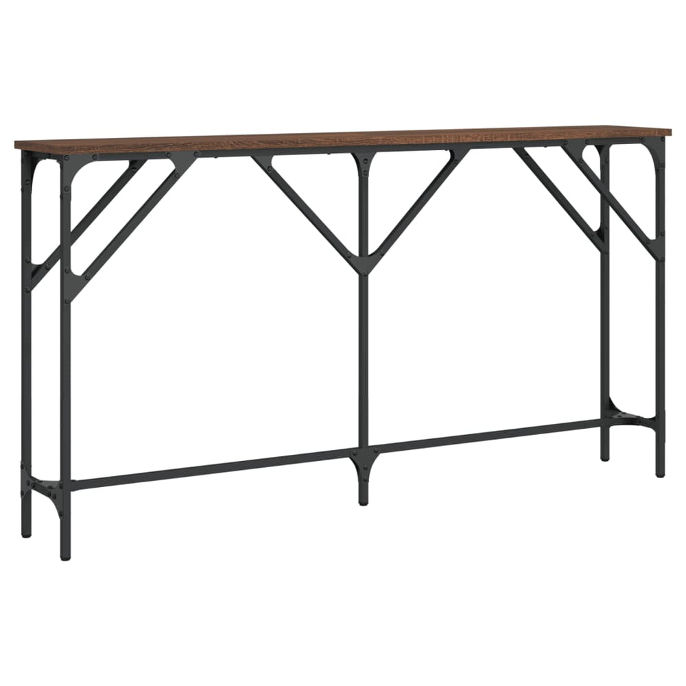 Wandtafel 140x23x75 cm bewerkt hout bruineikenkleurig MeubelReus