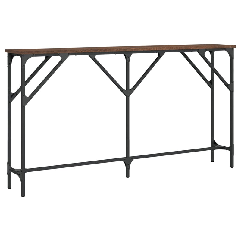 Wandtafel 140x23x75 cm bewerkt hout bruineikenkleurig MeubelReus
