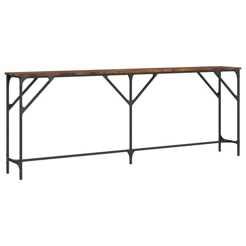 Wandtafel 200x29x75 cm bewerkt hout gerookt eikenkleurig MeubelReus