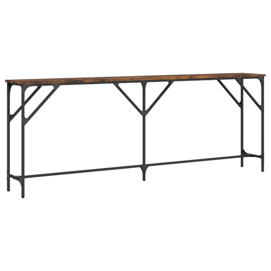 Wandtafel 200x29x75 cm bewerkt hout gerookt eikenkleurig MeubelReus