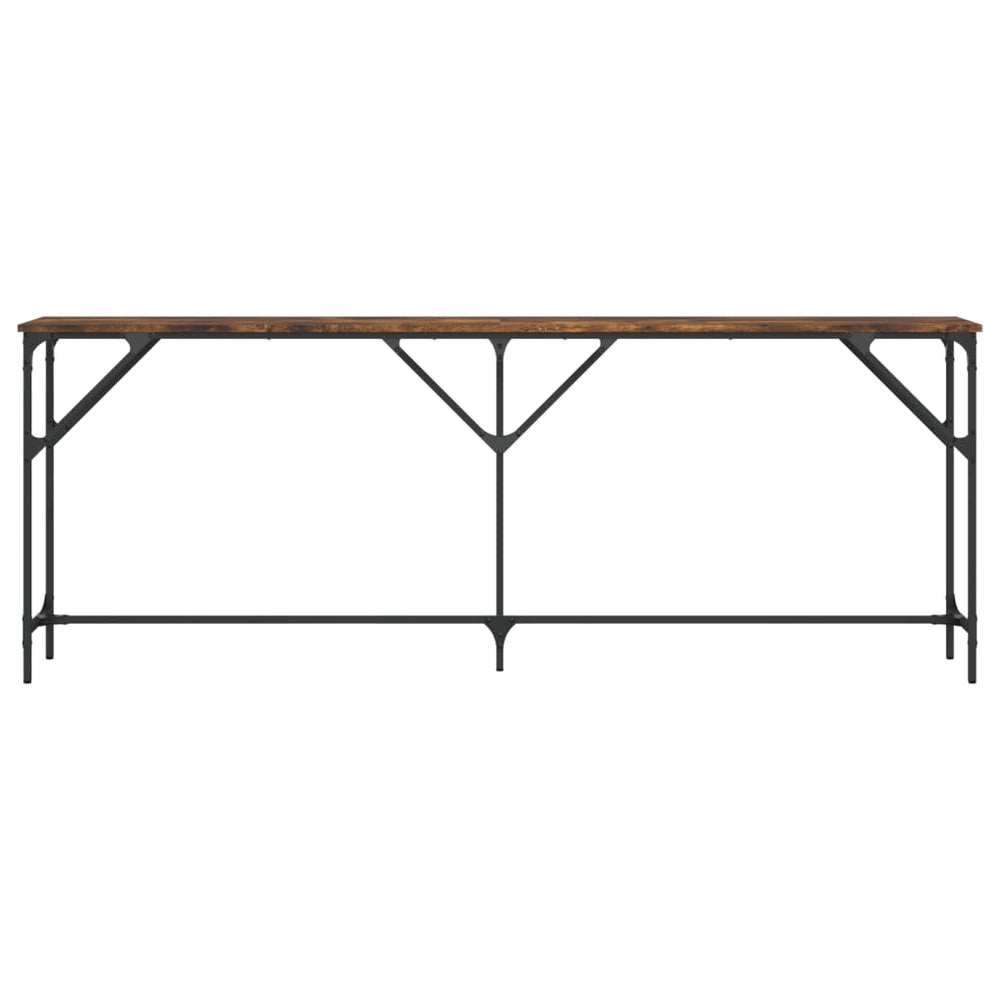 Wandtafel 200x29x75 cm bewerkt hout gerookt eikenkleurig MeubelReus