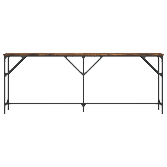 Wandtafel 200x29x75 cm bewerkt hout gerookt eikenkleurig MeubelReus
