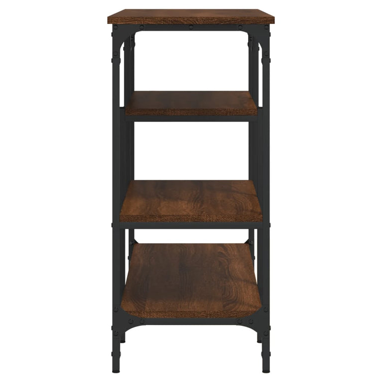 Wandtafel met schappen 100x35x75 cm bruineikenkleurig