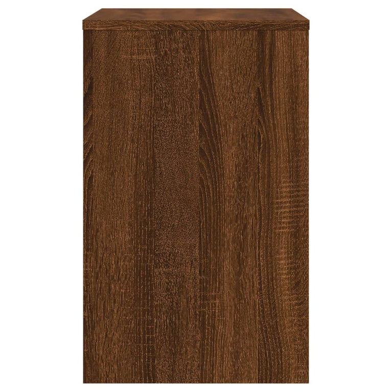 3-delige Tafeltjesset bewerkt hout bruin eikenkleur