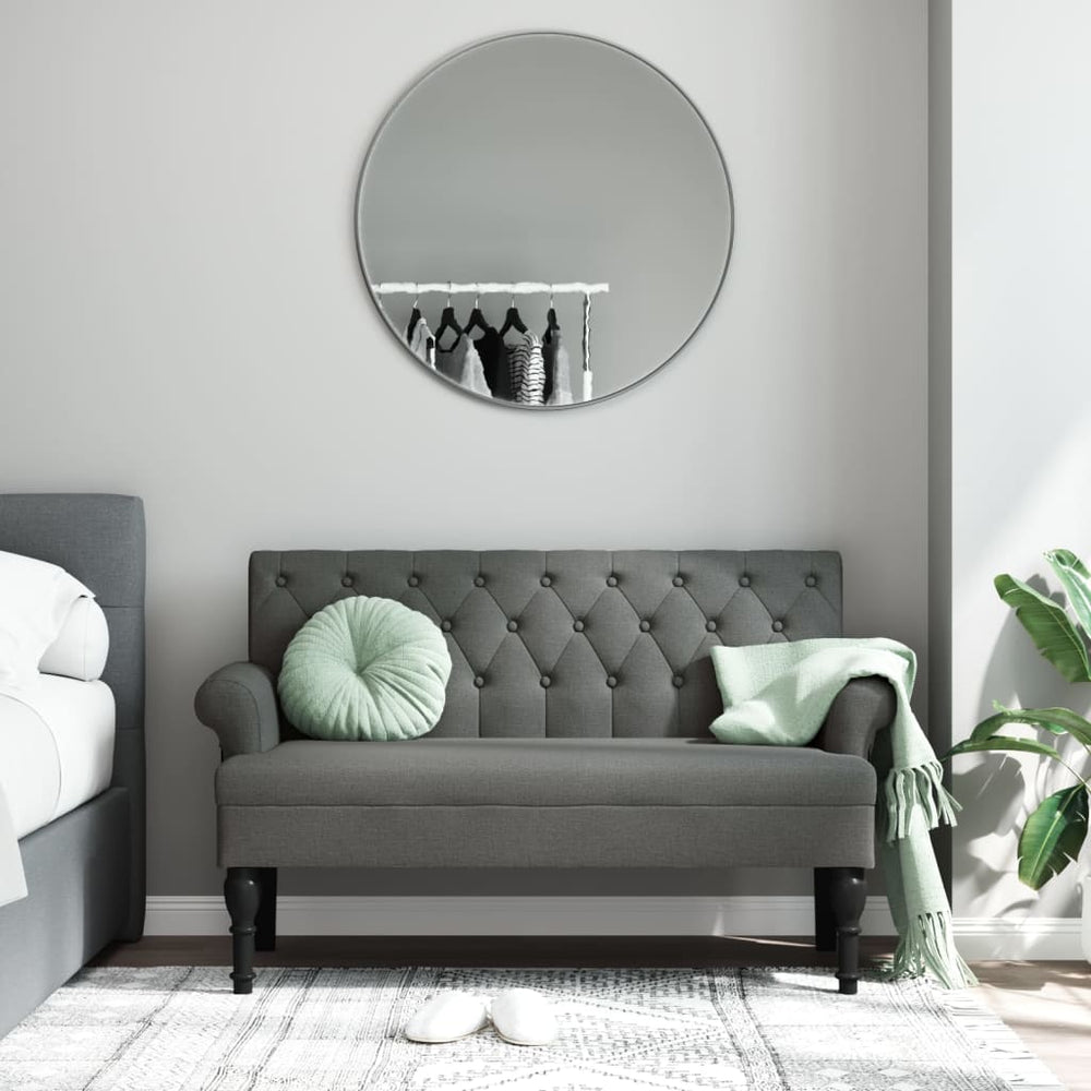 Bankje met rugleuning 120x62x75,5 cm stof donkergrijs MeubelReus