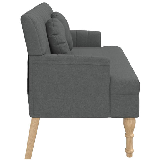 Bankje met kussens 113x64,5x75,5 cm stof donkergrijs MeubelReus