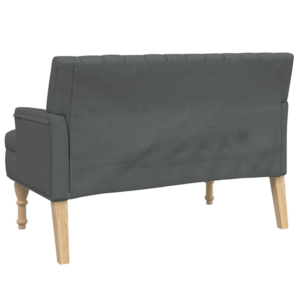 Bankje met kussens 113x64,5x75,5 cm stof donkergrijs MeubelReus