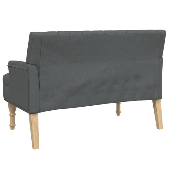 Bankje met kussens 113x64,5x75,5 cm stof donkergrijs MeubelReus