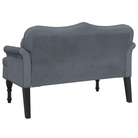 Bankje met kussens 120,5x65x75 cm fluweel donkergrijs MeubelReus