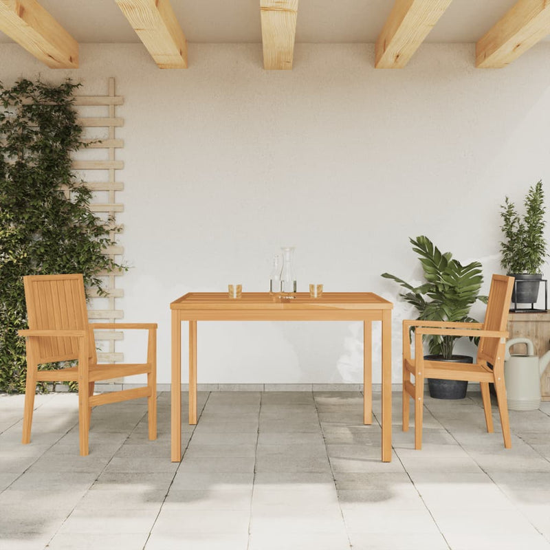 3-delige Tuinset massief teakhout